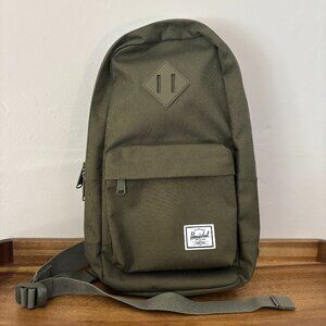 Herschel Supply Co Olive Army Green Canvas Backpack